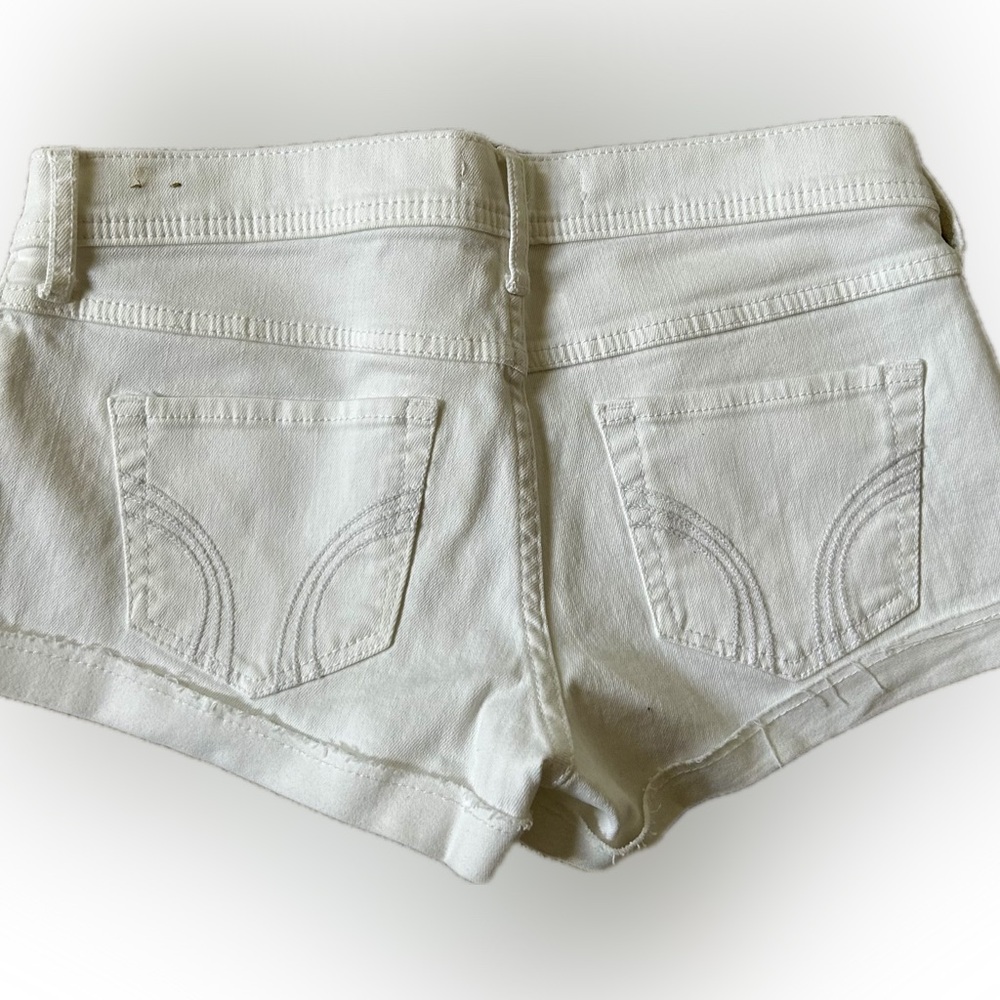 Hollister white denim short size 27